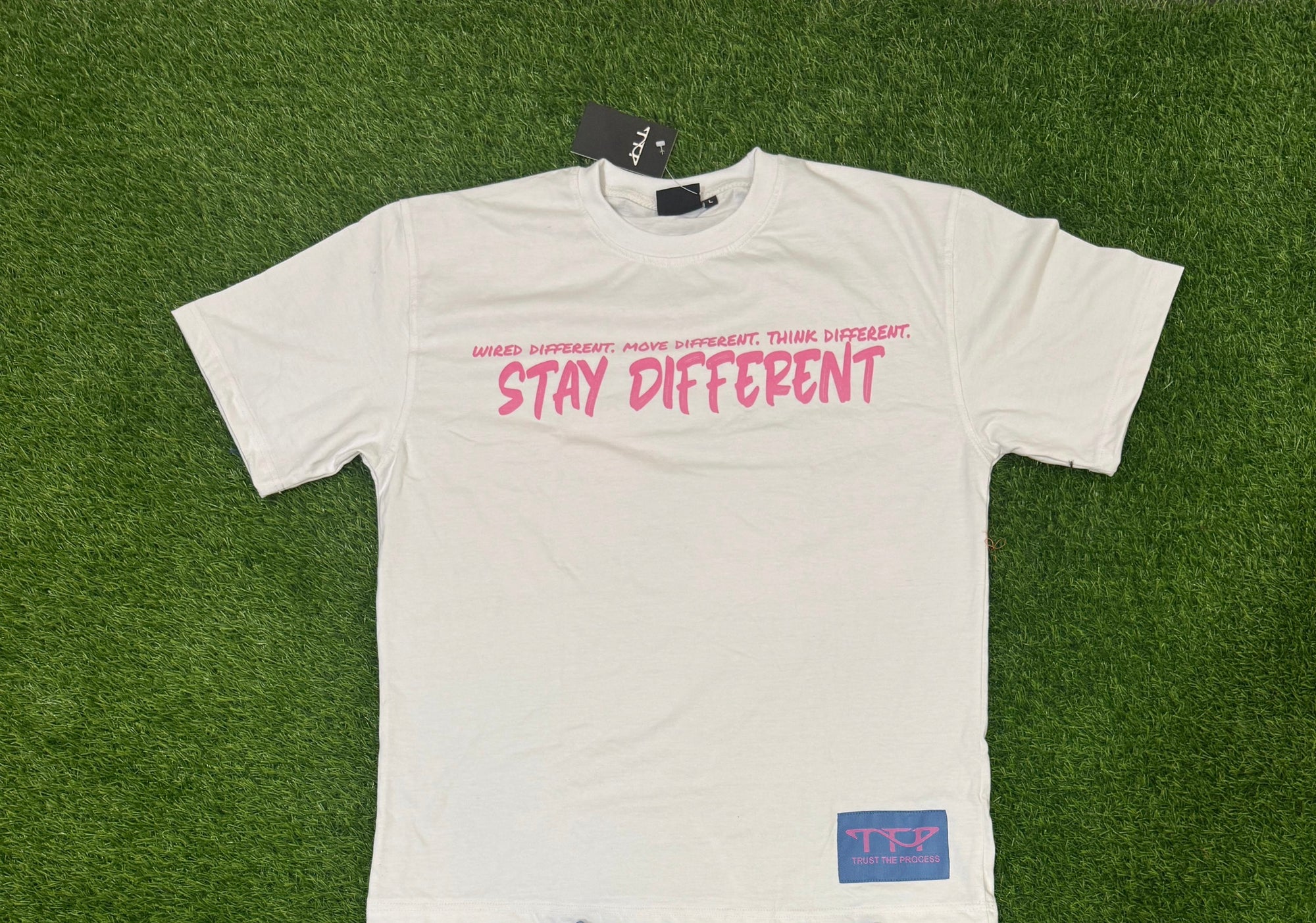 White, Pink, and Blue - Wired, Move, Think Different Shirt | 100% Cotton