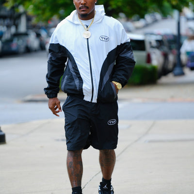 Black and Silver Track Suit