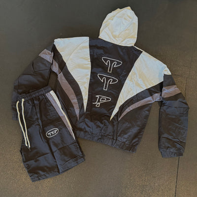 Black and Silver Track Suit