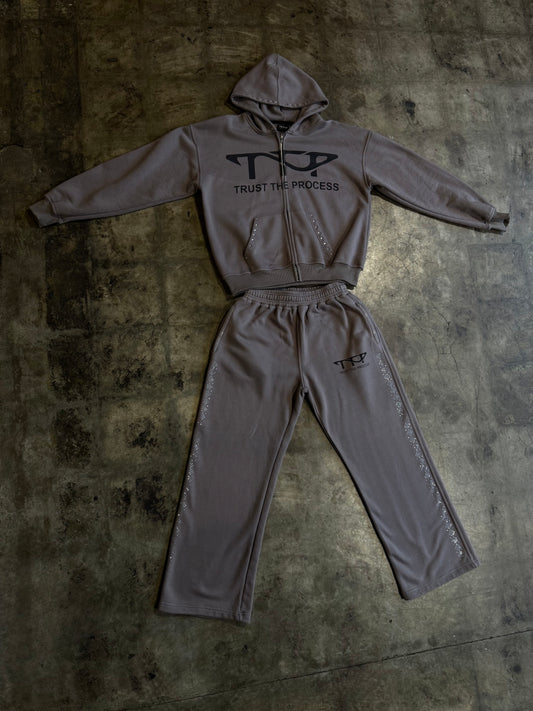 Gemstone tracksuit set (Grey)
